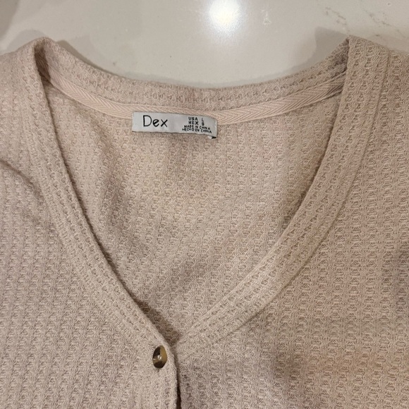 Dex Women's Cream Cardigan Sweater - Picture 4 of 6